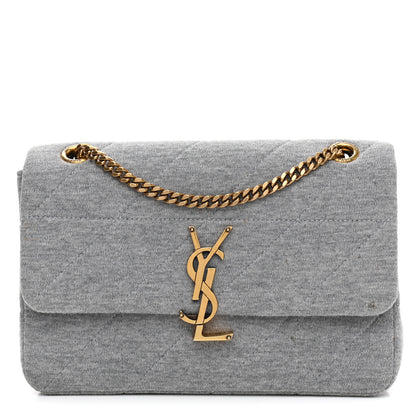 Saint Laurent Jersey Wool Patchwork Monogram Medium Jamie Grey 1 of 9