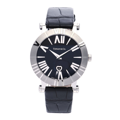 Tiffany Stainless Steel Alligator 36mm Atlas Quartz Watch Black 1 of 7