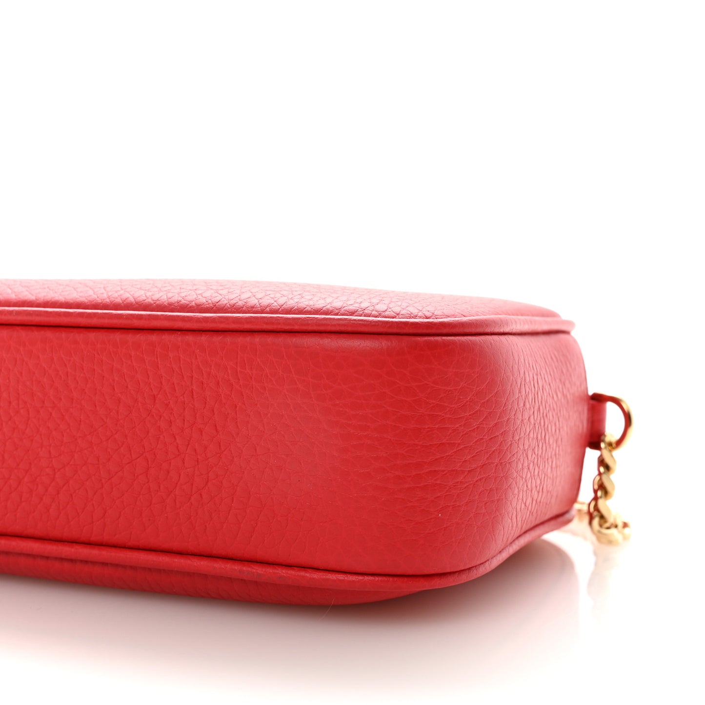 Calfskin Monogram Embossed Elongated Camera Bag Red