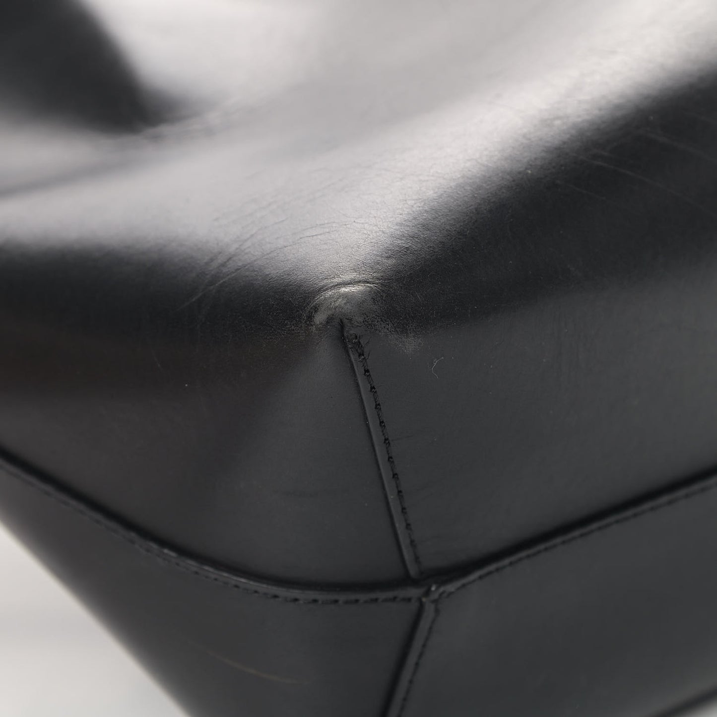Calfskin Mini Bucket Bag Black Flamma