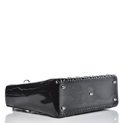 Christian Dior Patent Cannage Large Lady Dior Black 4 of 10
