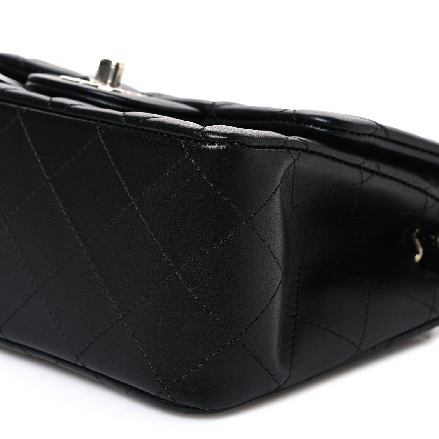 Chanel Lambskin Quilted Mini Square Flap Black 9 of 10