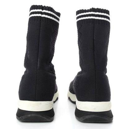 Fendi Stretch Knit Womens Sock Sneakers 37 Black 6 of 9