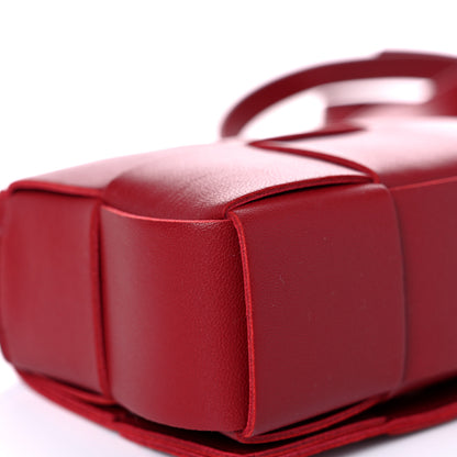 Bottega Veneta Lambskin Maxi Intrecciato Extra Mini Cassette Crossbody Bag Bordeaux 9 of 10