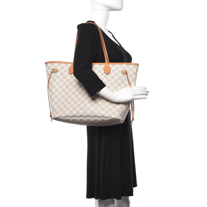 Louis Vuitton Damier Azur Neo Neverfull MM Rose Ballerine 2 of 22