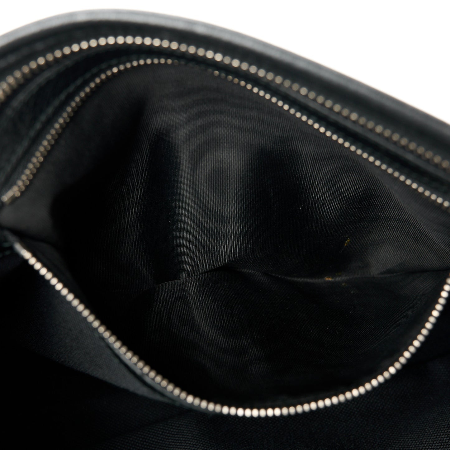 Fluffy Calfskin Morpheus Zip Pouch Black