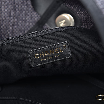 Chanel Woven Straw Raffia Large Deauville Tote Black 7 of 11