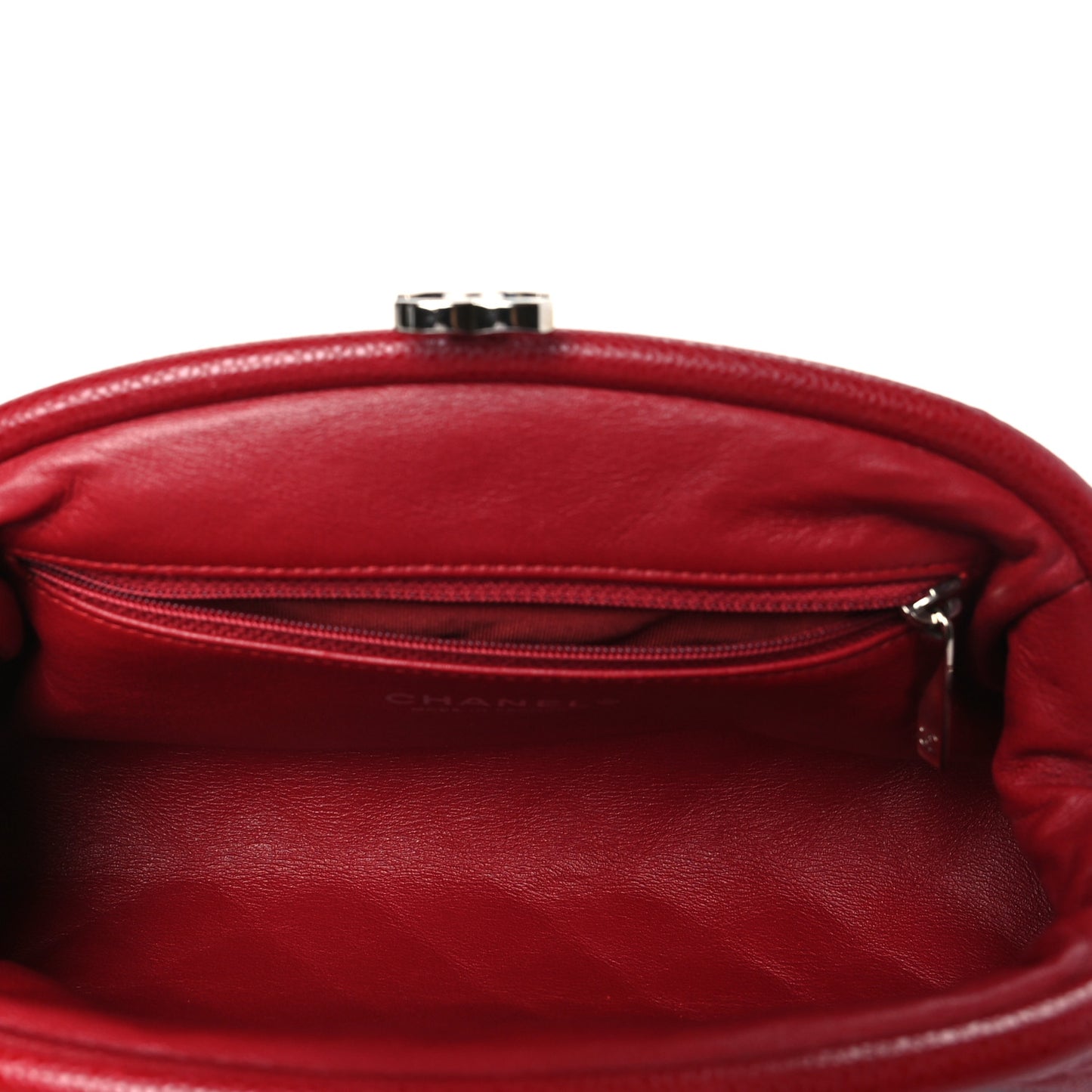 Caviar Quilted Timeless Clutch Red