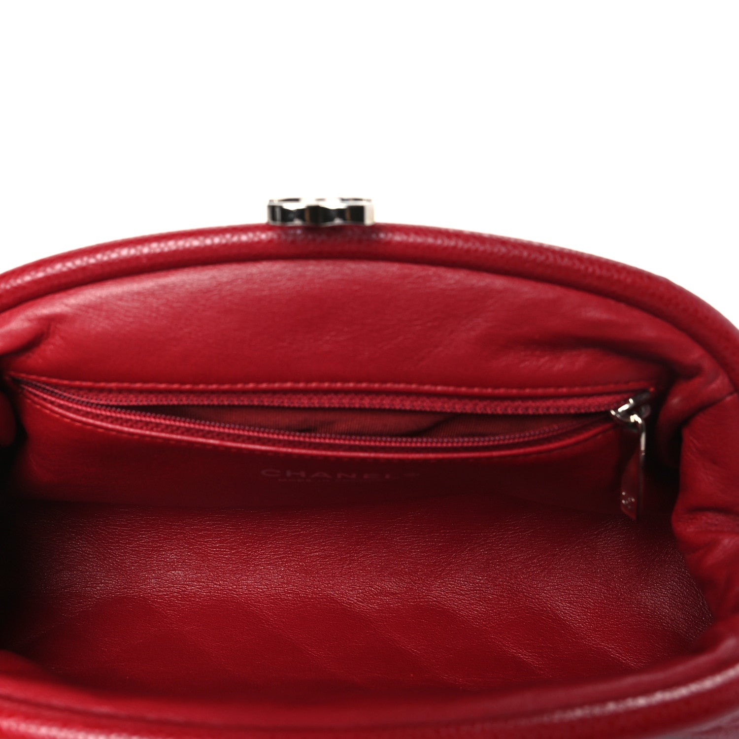 Chanel Caviar Quilted Timeless Clutch Red 5 of 9