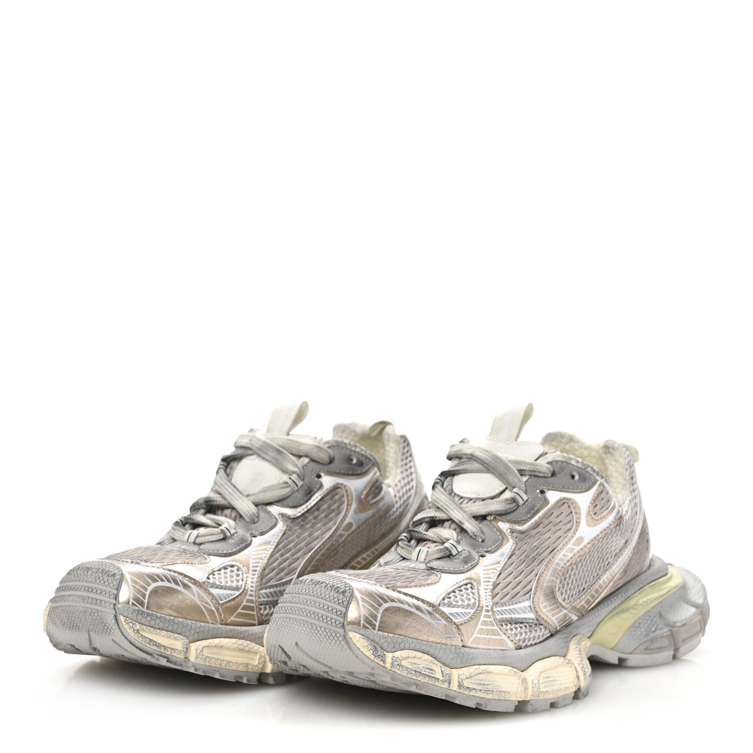 Balenciaga Mesh Rubber Womens 3XL Sneakers 41 Eggshell 4 of 9