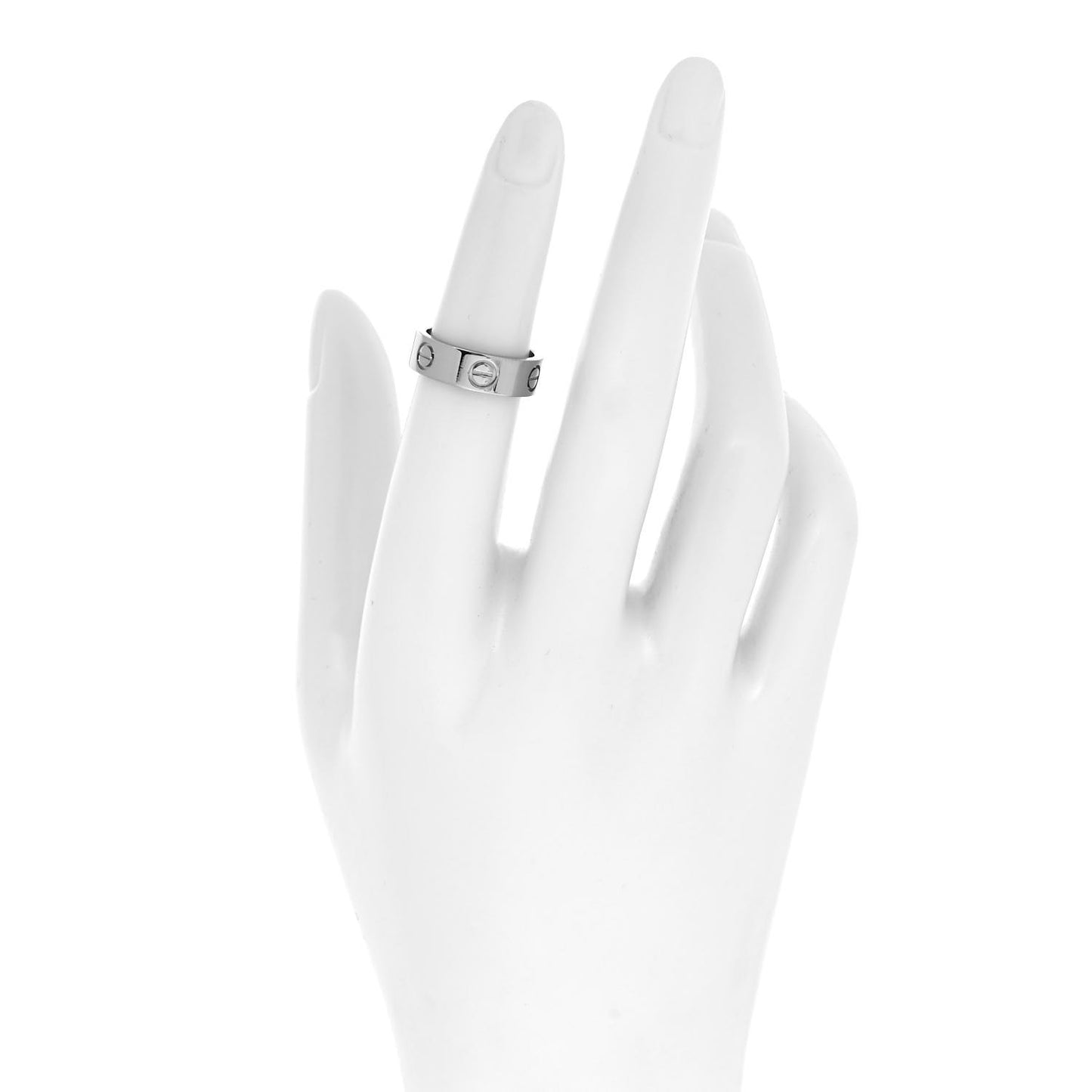 18K White Gold 5.5mm LOVE Ring 49 4.75
