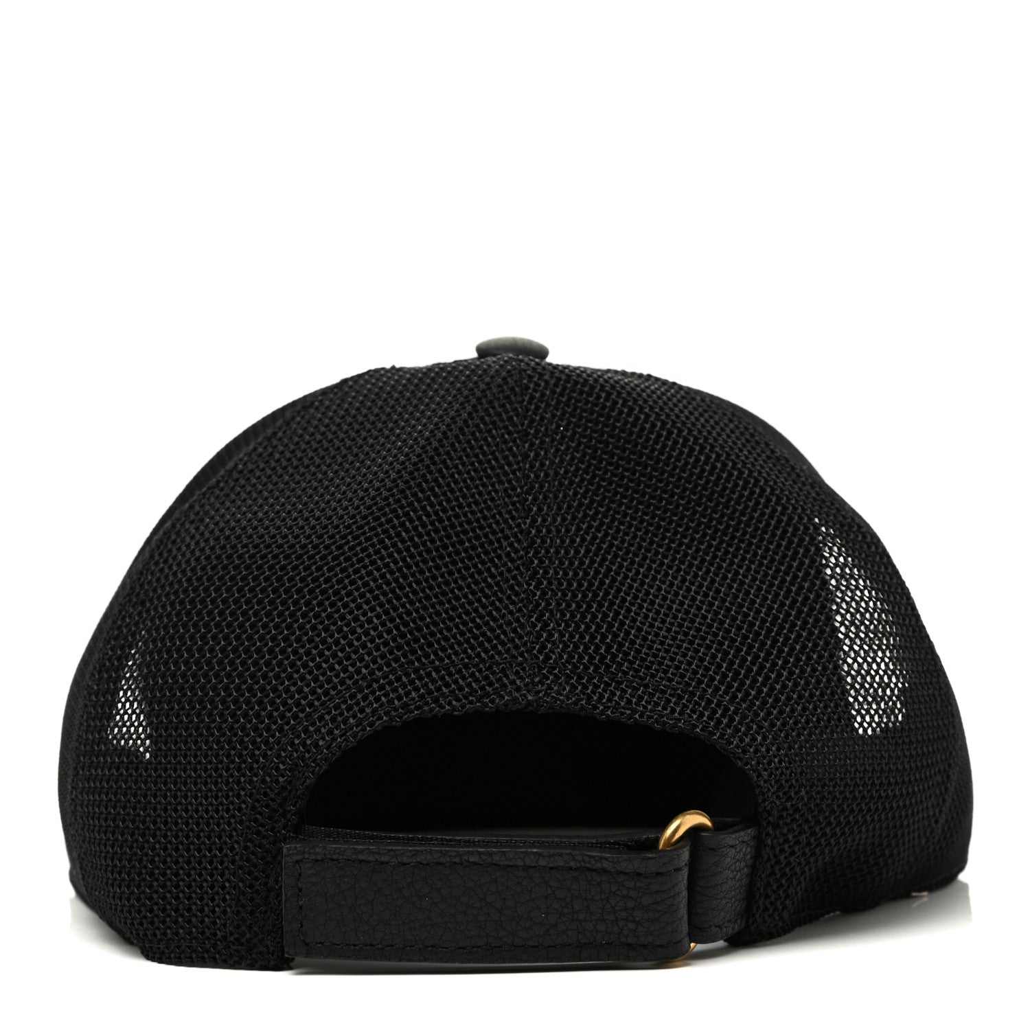 Gucci Grained Calfskin Logo Baseball Hat L Black 3 of 6