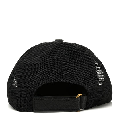 Gucci Grained Calfskin Logo Baseball Hat L Black 3 of 6