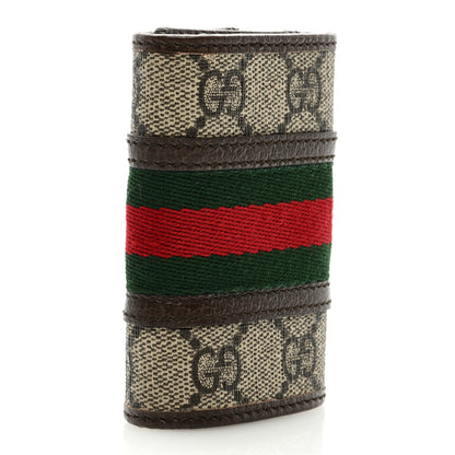 Gucci GG Supreme Monogram Web Ophidia 6 Key Holder Case Beige New Acero 3 of 6