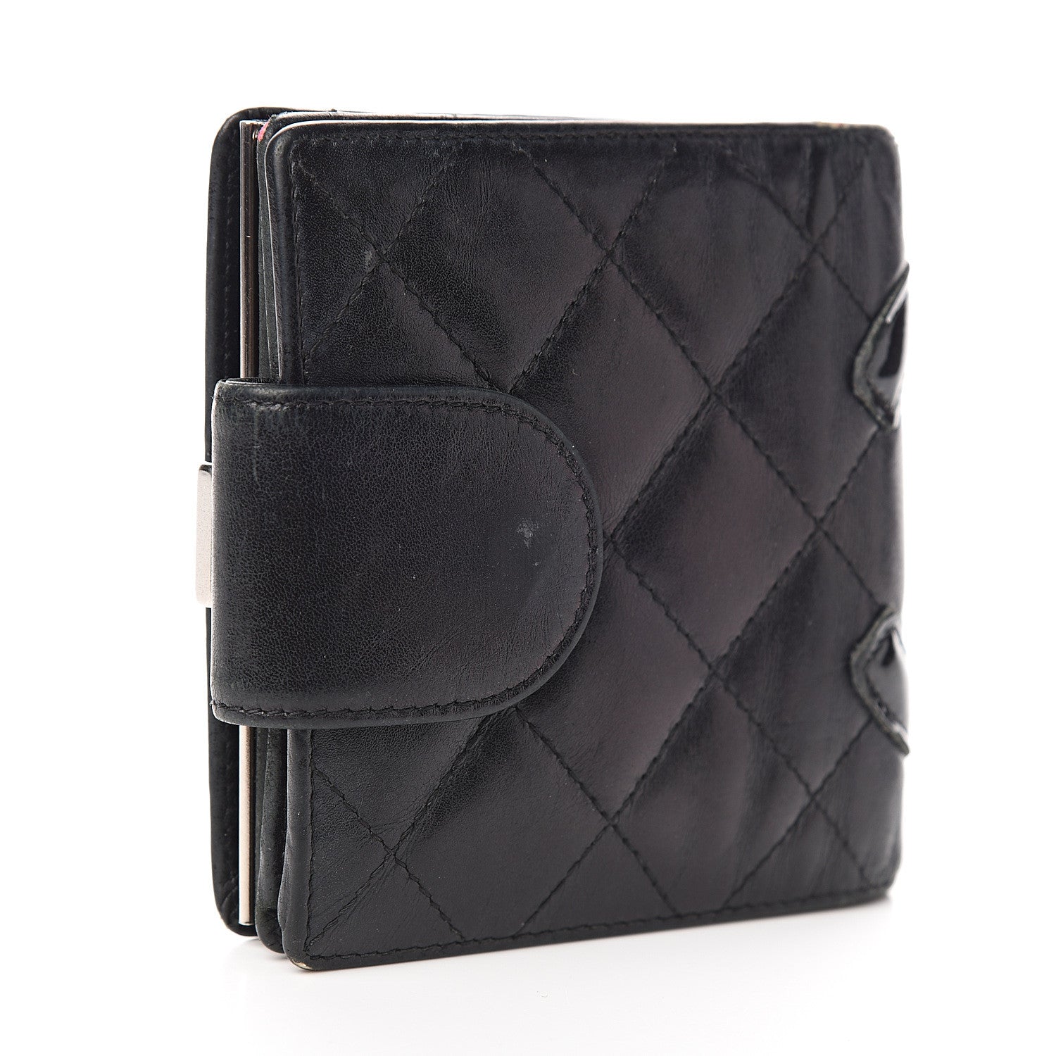 Chanel Calfskin Quilted Cambon Bi-Fold Wallet Black 2 of 8