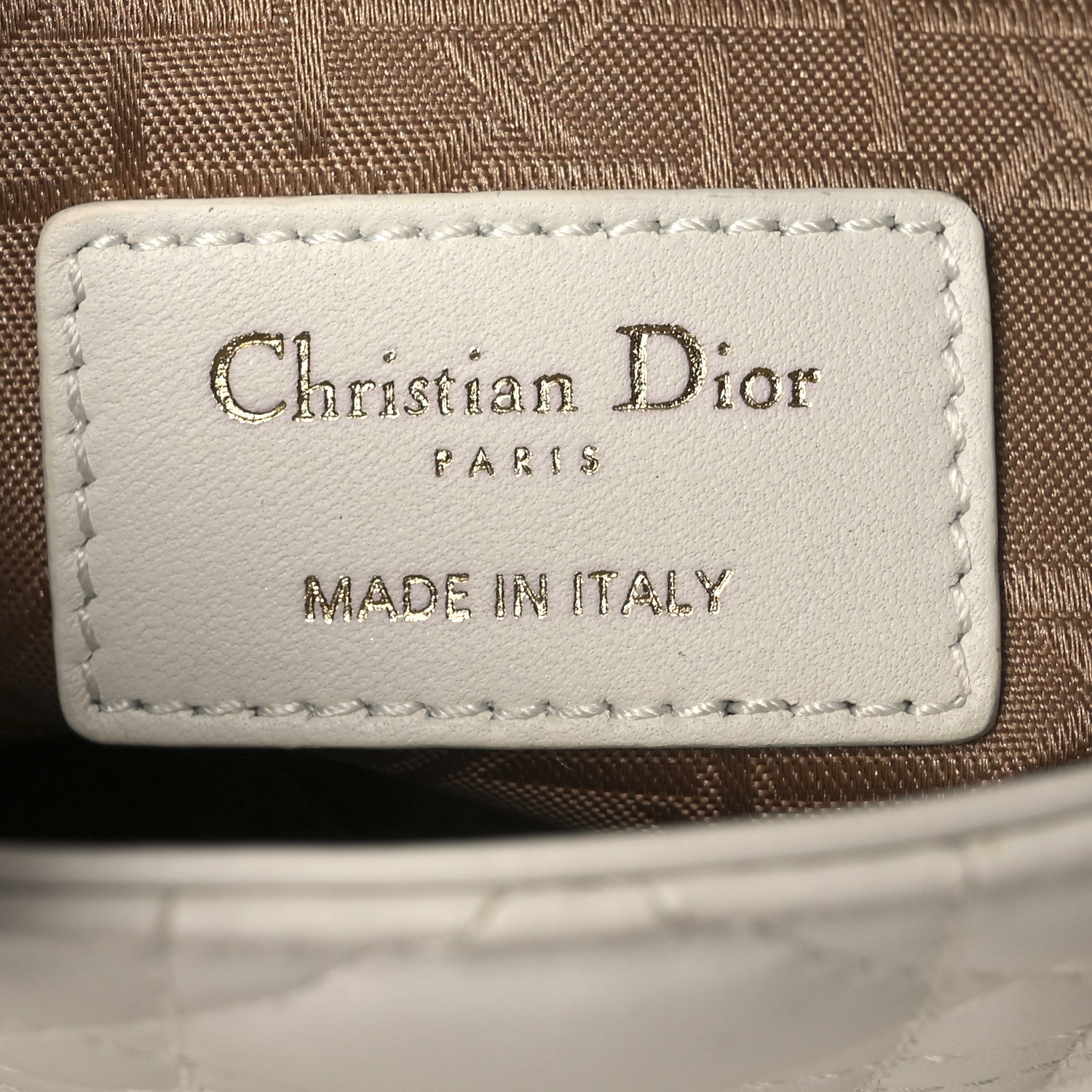 Christian Dior Lambskin Cannage Mini Lady Dior White 1756430