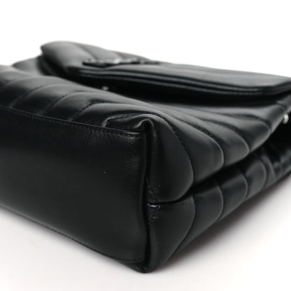 Saint Laurent Calfskin Y Quilted Monogram Monochrome Small Loulou Chain Satchel Black 10 of 10
