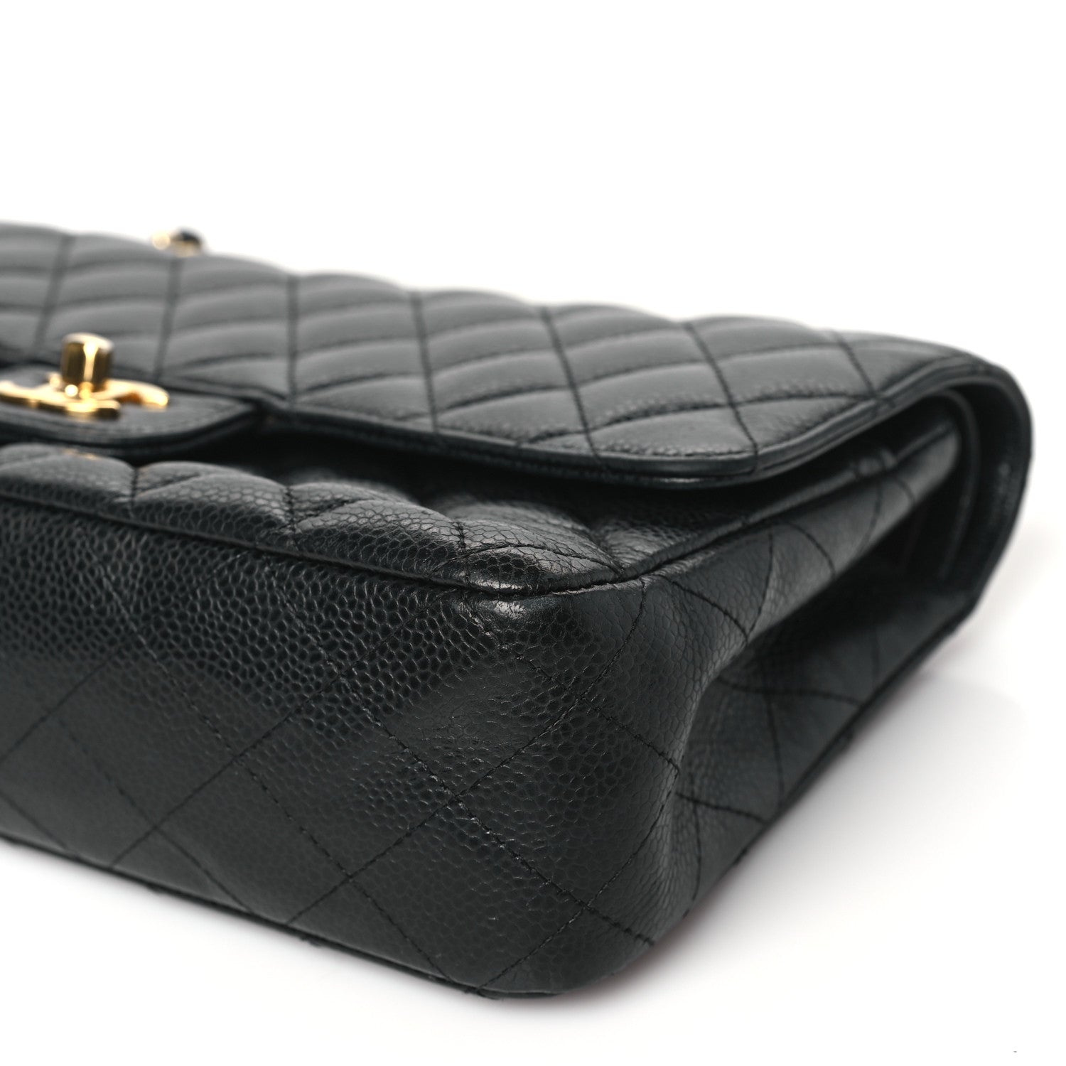 Chanel Caviar Quilted Medium Double Flap Black 10 of 12