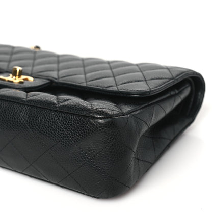 Chanel Caviar Quilted Medium Double Flap Black 10 of 12