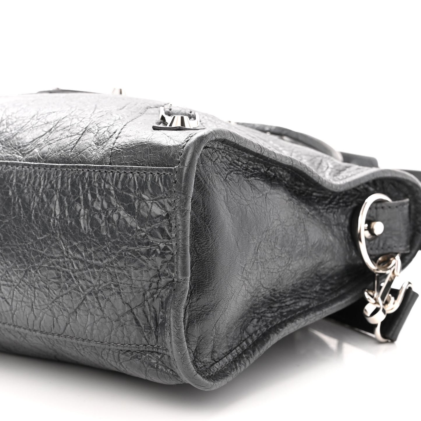 Agneau Classic Silver Hardware S City Gris Fossile