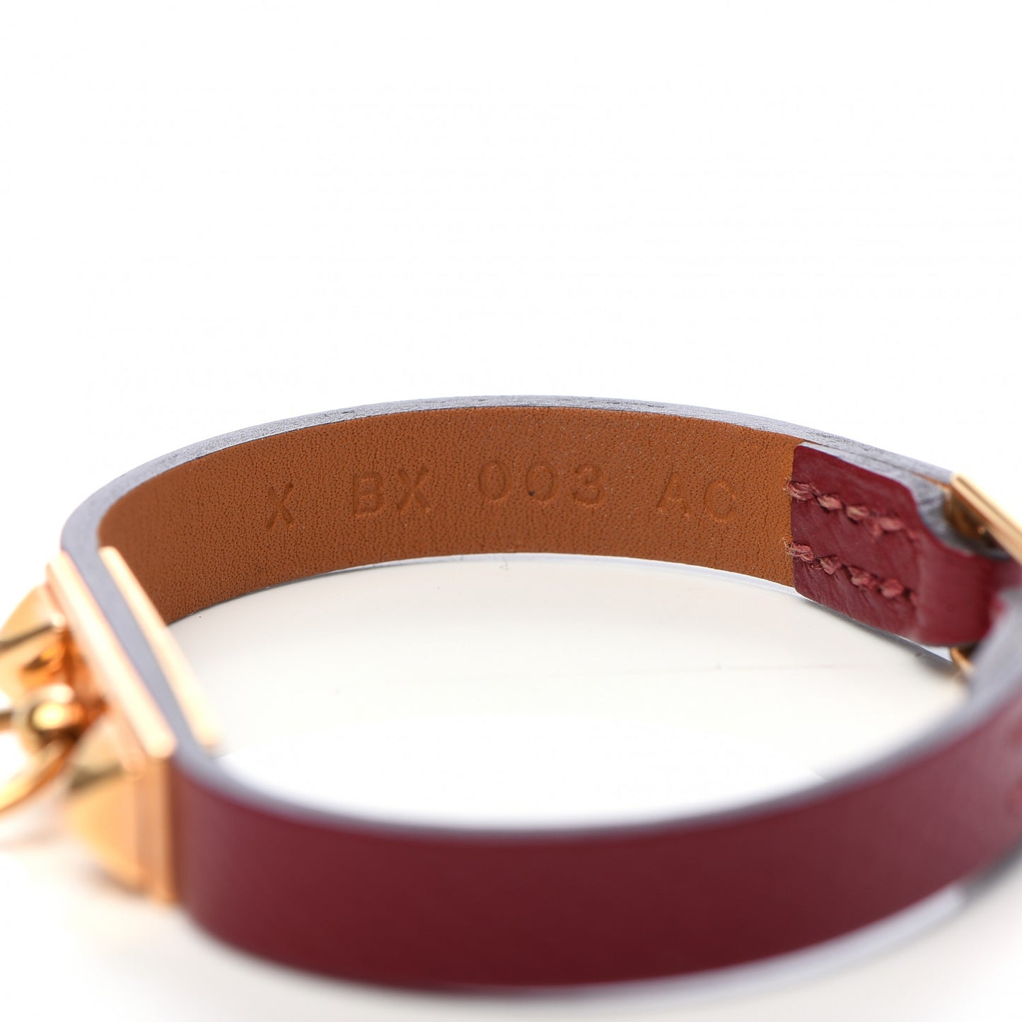 Epsom Micro Rivale Bracelet XS Rouge Grenat