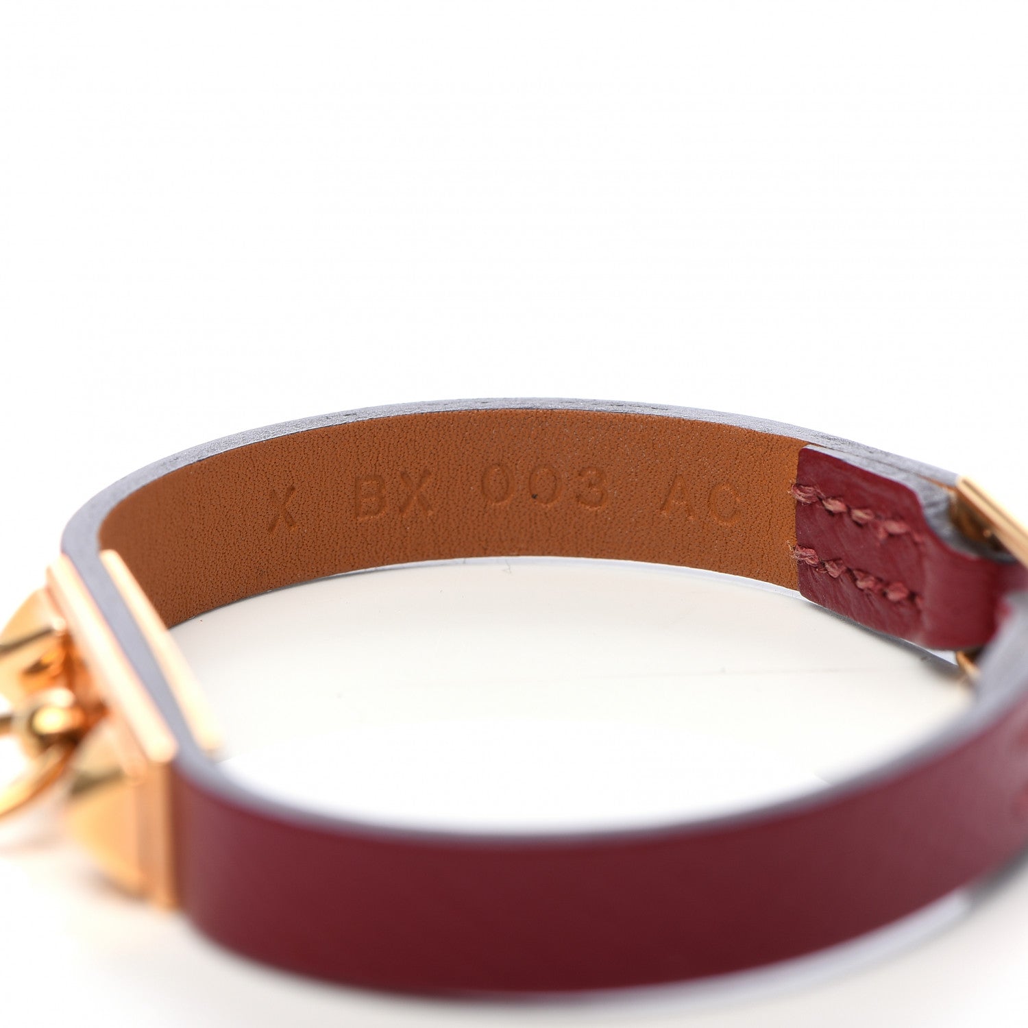 Hermes Epsom Micro Rivale Bracelet XS Rouge Grenat 5 of 6