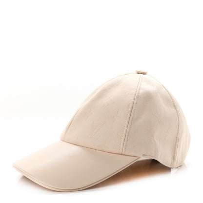 Louis Vuitton Calfskin Cotton Jacquard Monogram LV First Cap M Beige 1 of 8