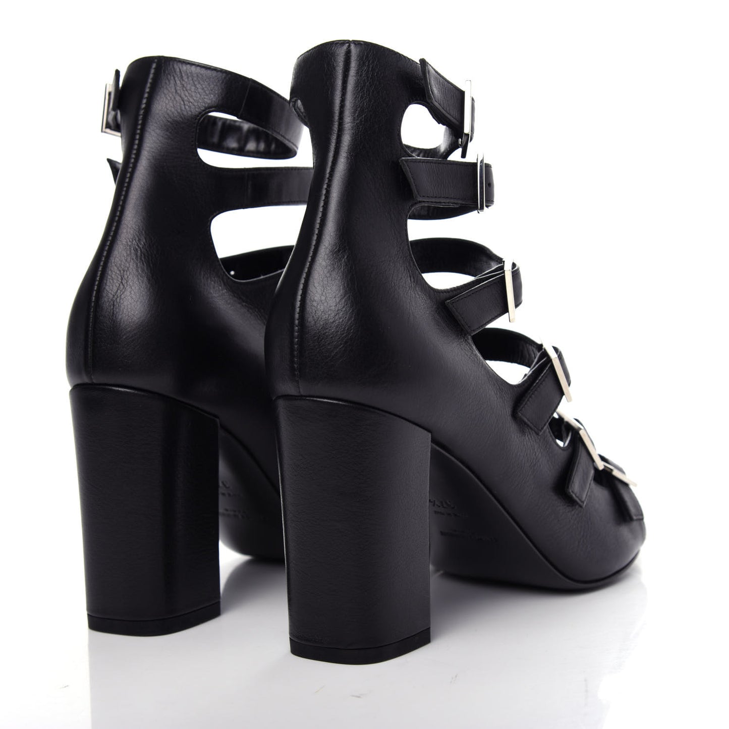 Calfskin Babies 90 Multi Strap Sandal 37.5 Black