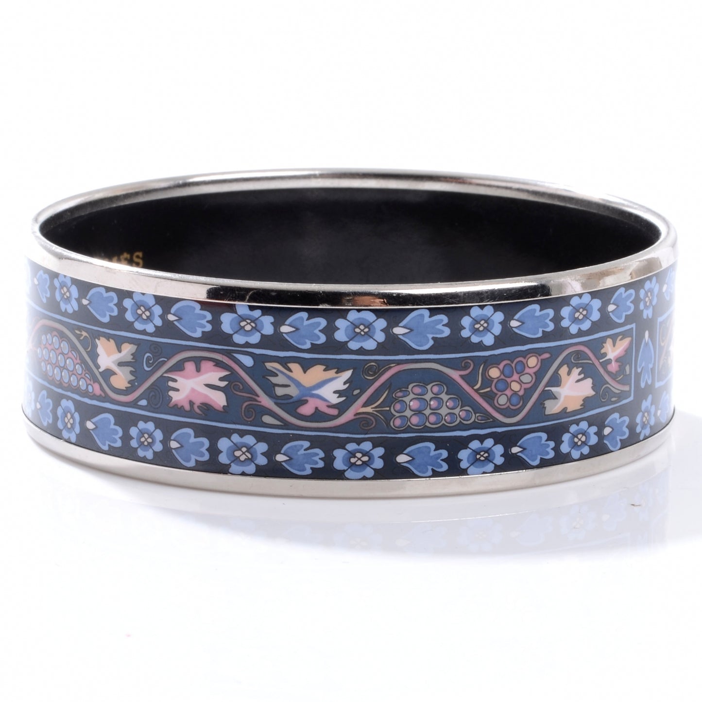 Enamel Printed Wide Bracelet 65 Bleu