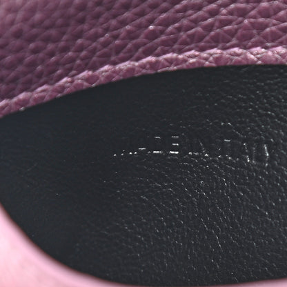 Balenciaga Metallic Grained Calfskin Logo Large Cash Long Coin Card Holder Pink Black 6 of 7
