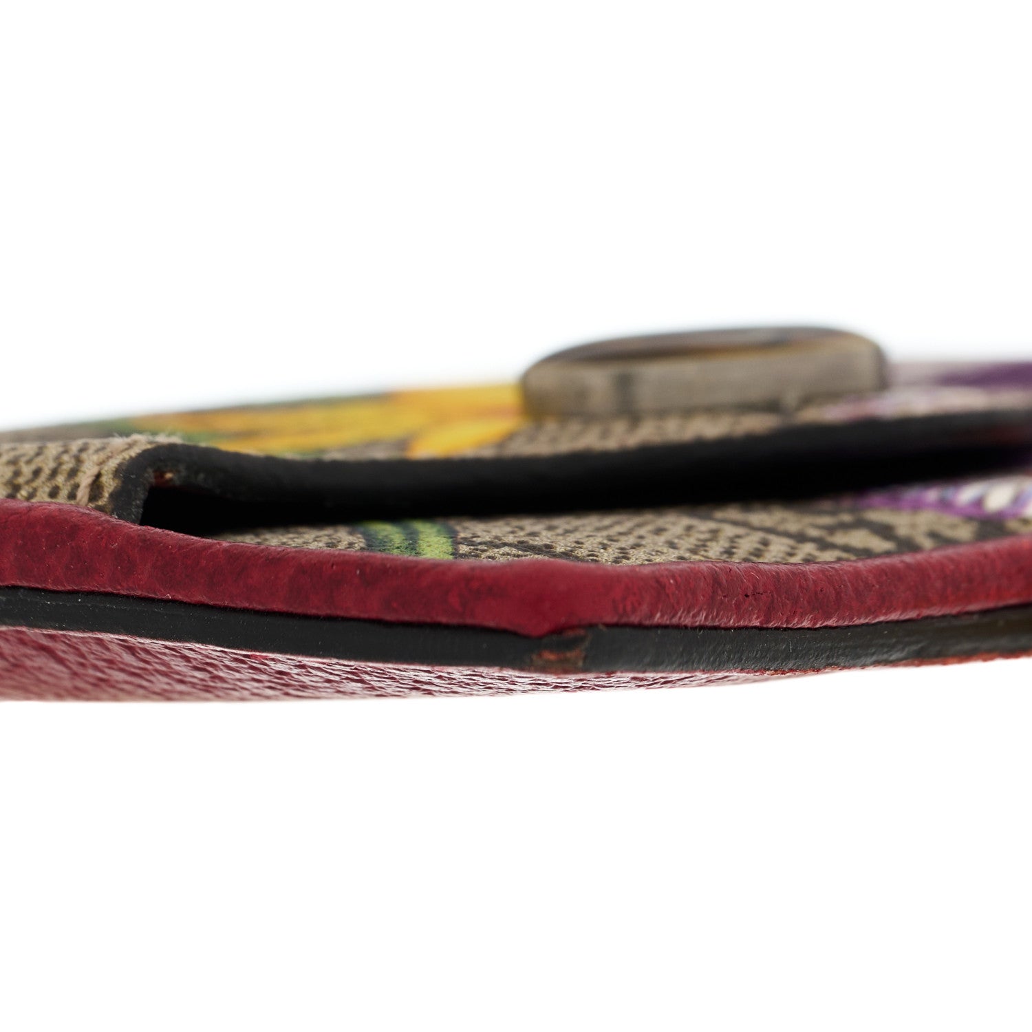 Gucci GG Supreme Monogram Blooms ID Holder Beige Multicolor Dry Rose 7 of 8