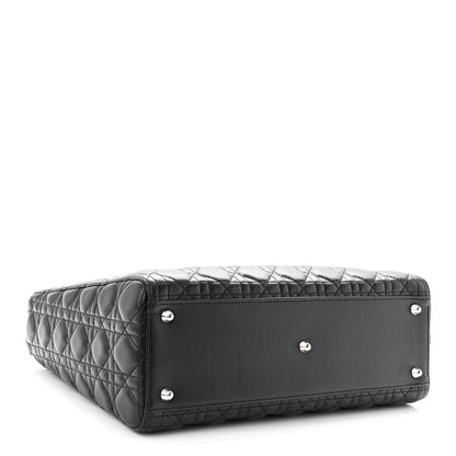 Christian Dior Lambskin Cannage Large Lady Dior Black 4 of 10