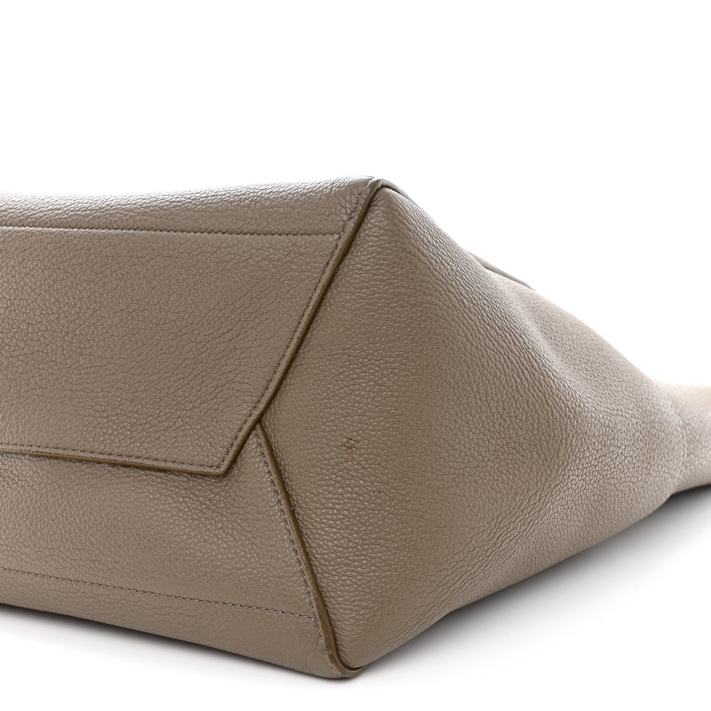 Soft Grained Calfskin Sangle Bucket Bag Taupe