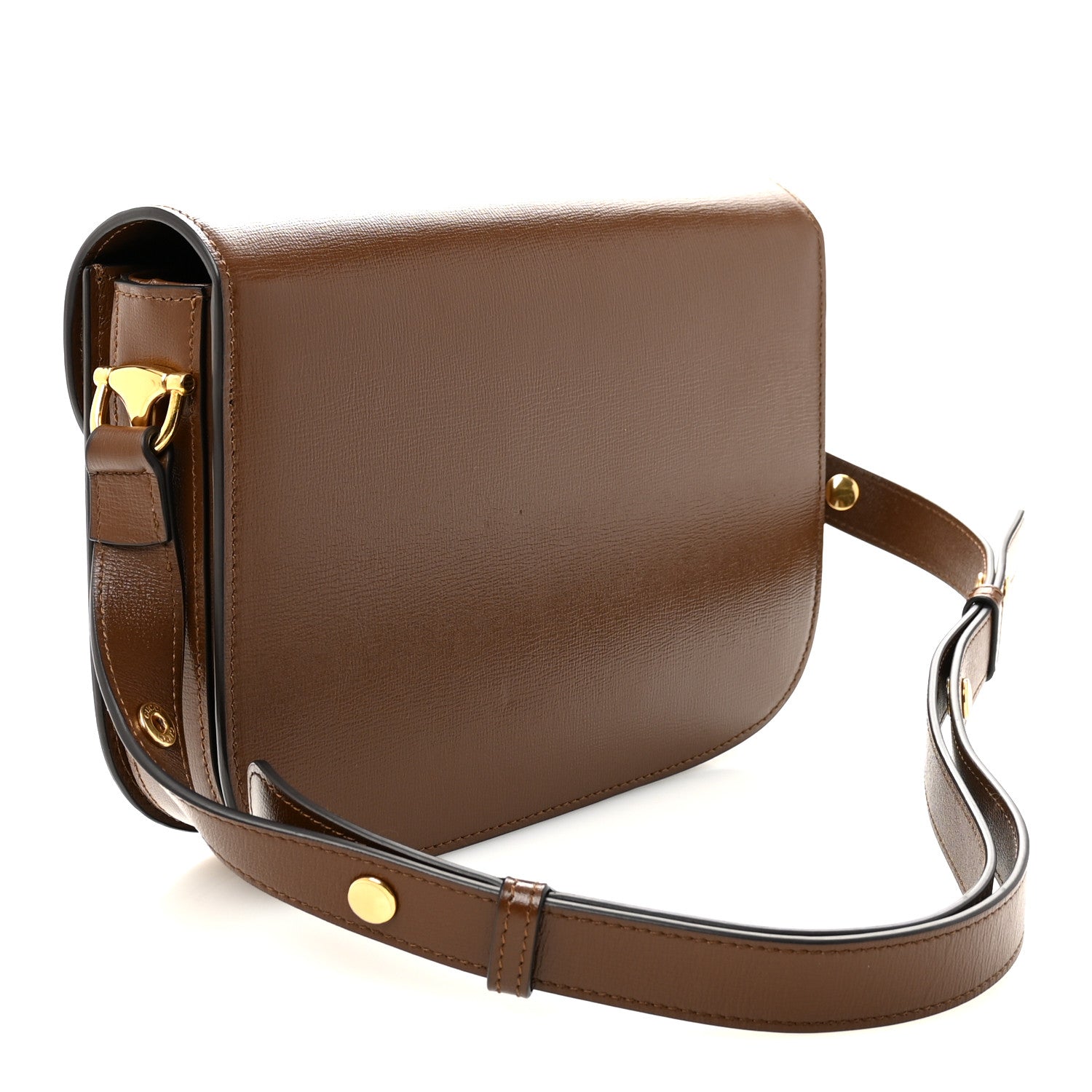 Gucci Azalea Calfskin Horsebit 1955 Shoulder Bag Brown Sugar