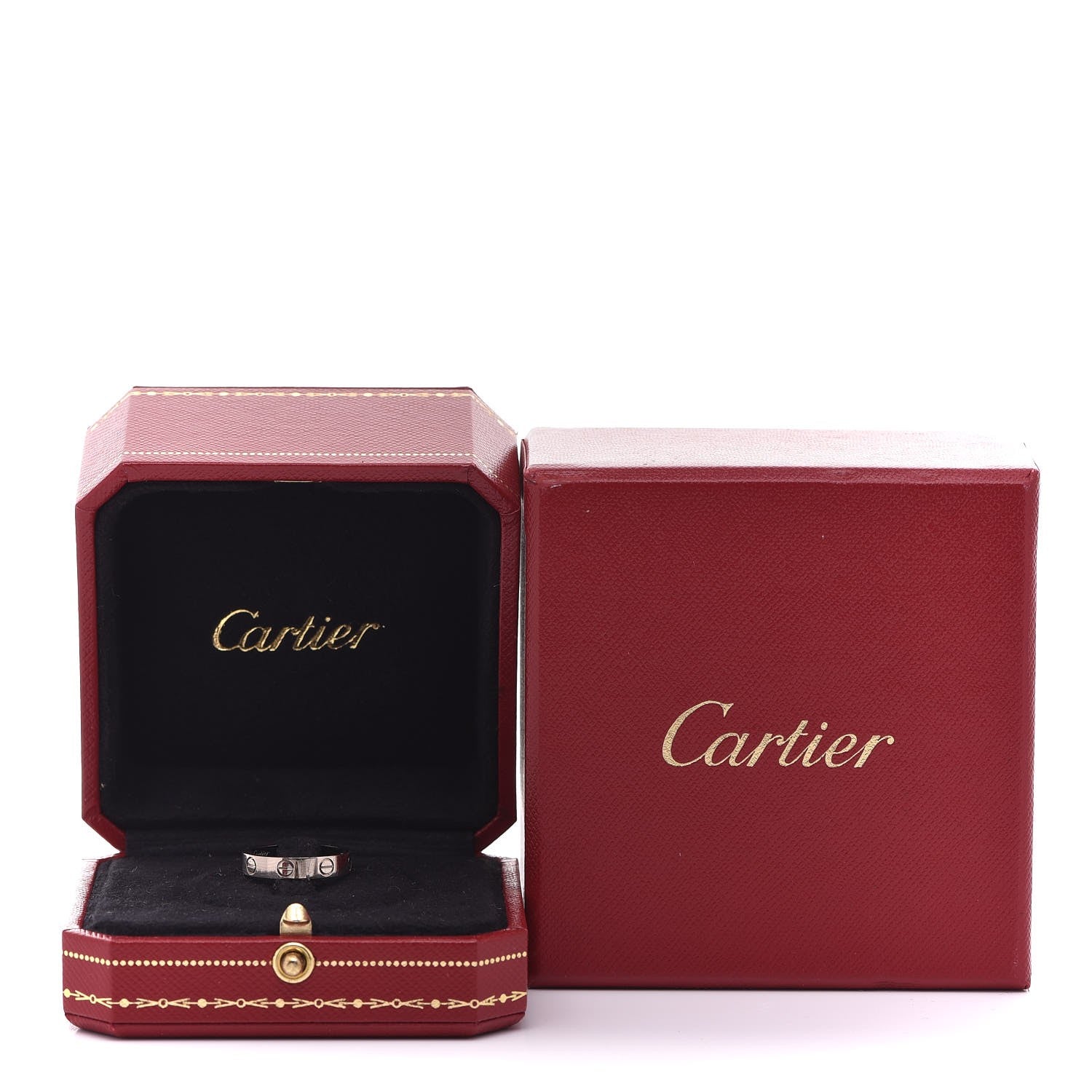 Cartier 18K White Gold 3.5mm LOVE Wedding Band Ring 50 5.25 4 of 4