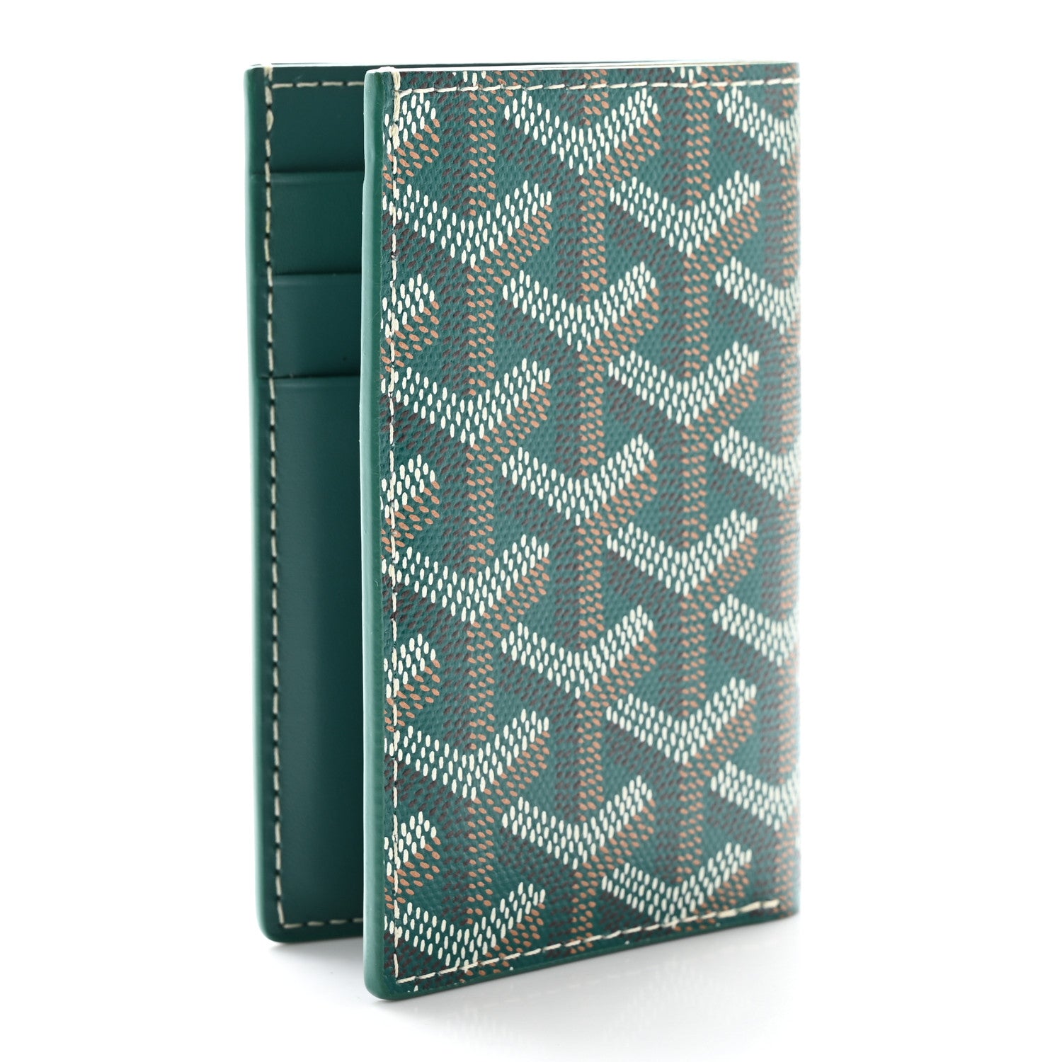 Goyard Goyardine Saint Pierre Card Holder Green 3 of 8