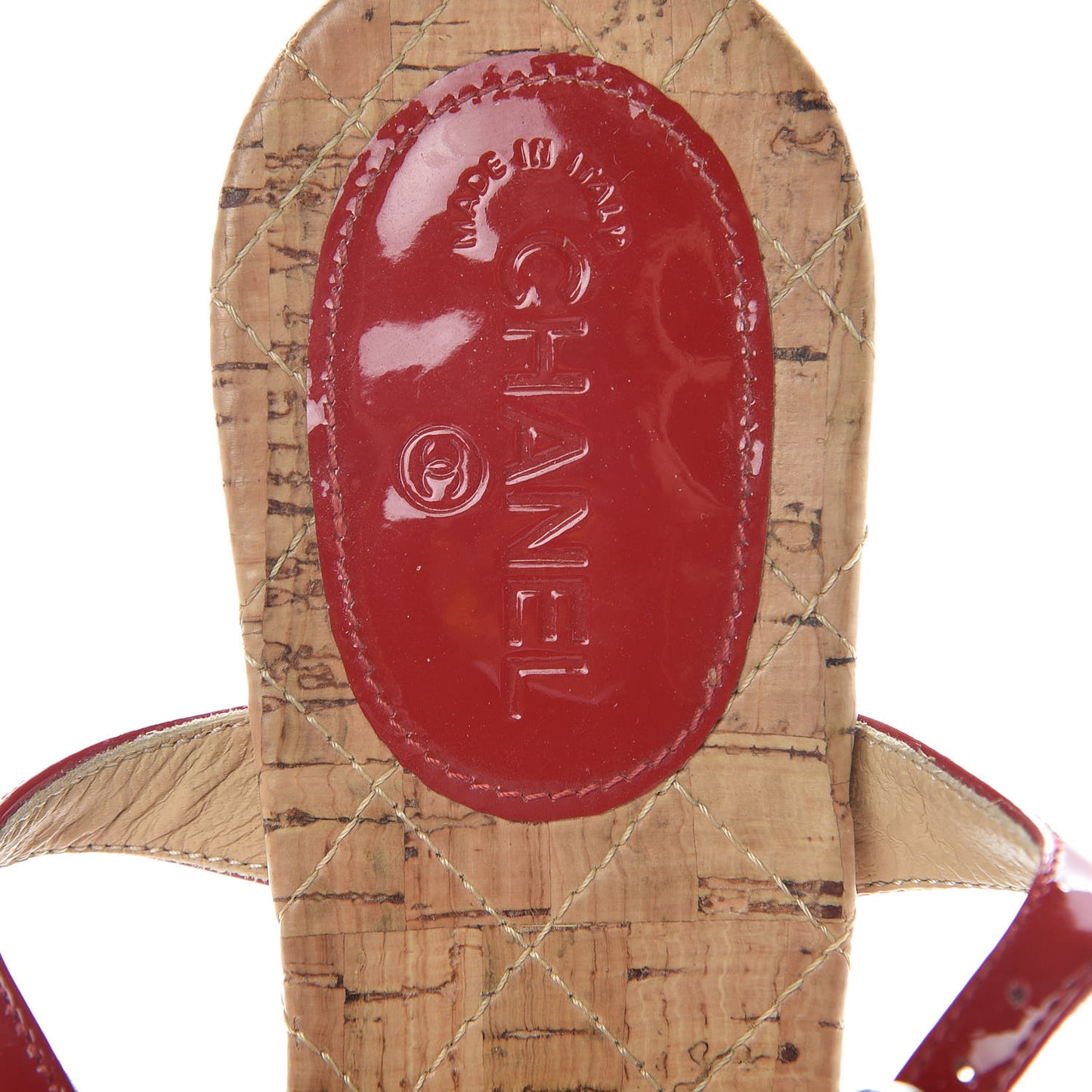 Patent CC Thong Sandals 38 Red