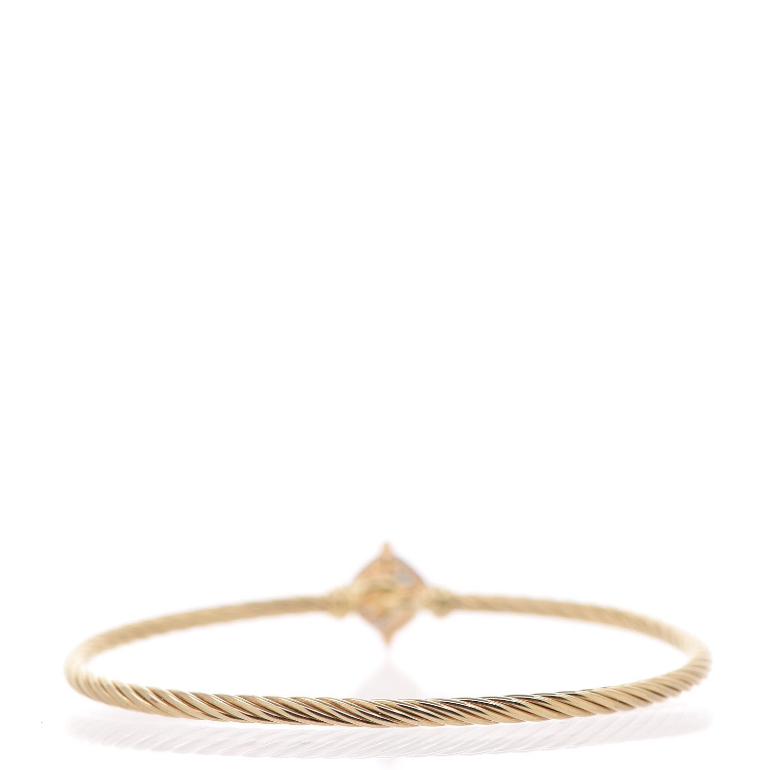David Yurman 18K Yellow Gold Hampton Blue Topaz Diamond 8mm Chatelaine Bracelet 3 of 5
