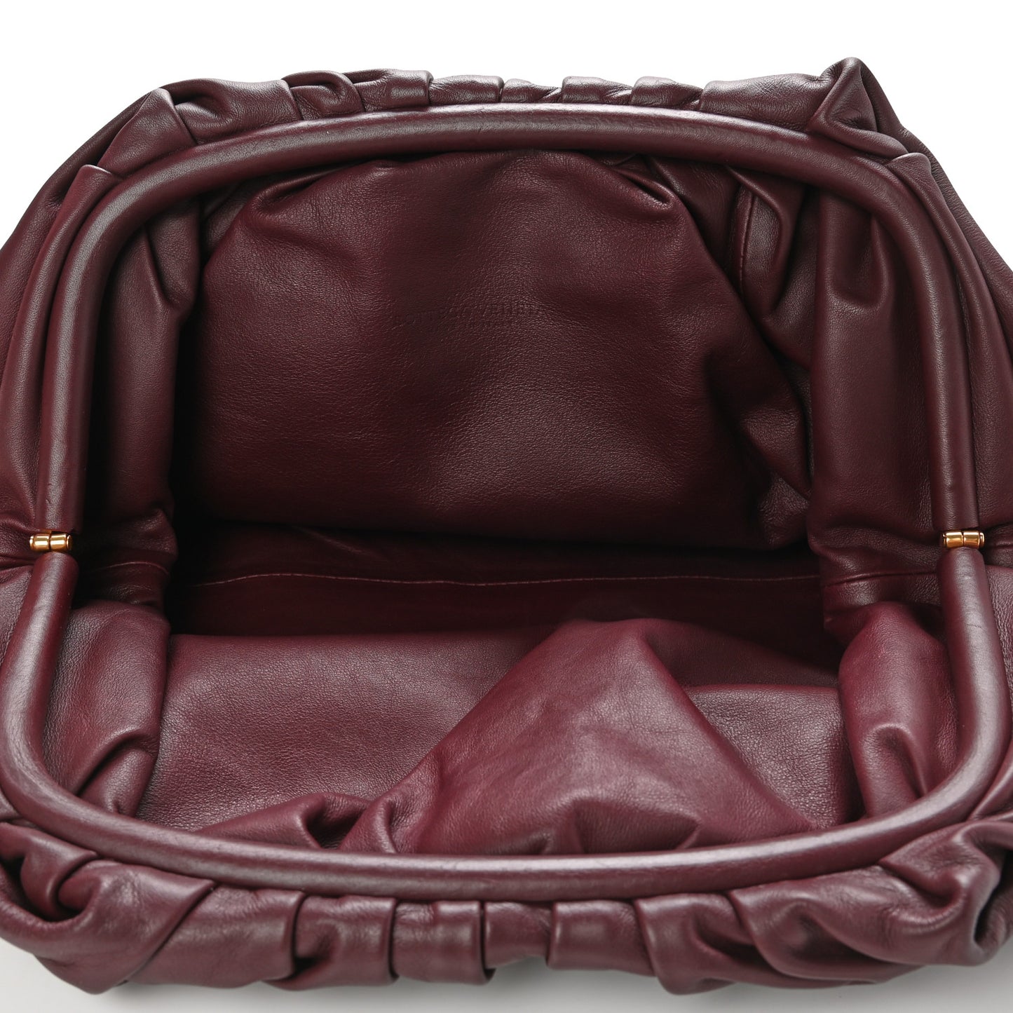 Smooth Butter Calf The Pouch Oversized Clutch Bordeaux