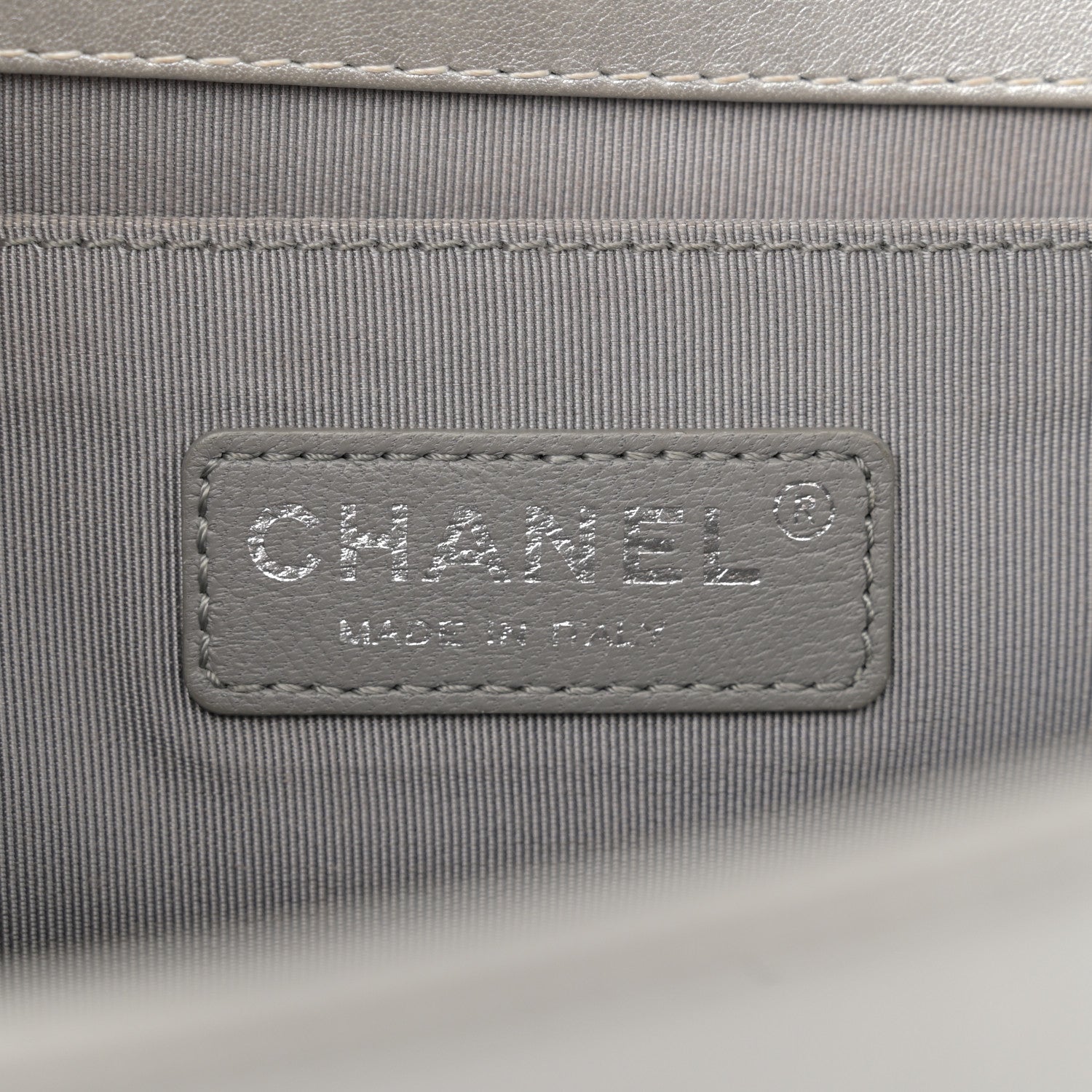 Chanel Metallic Lambskin Quilted Medium Boy Flap Silver 6 of 11