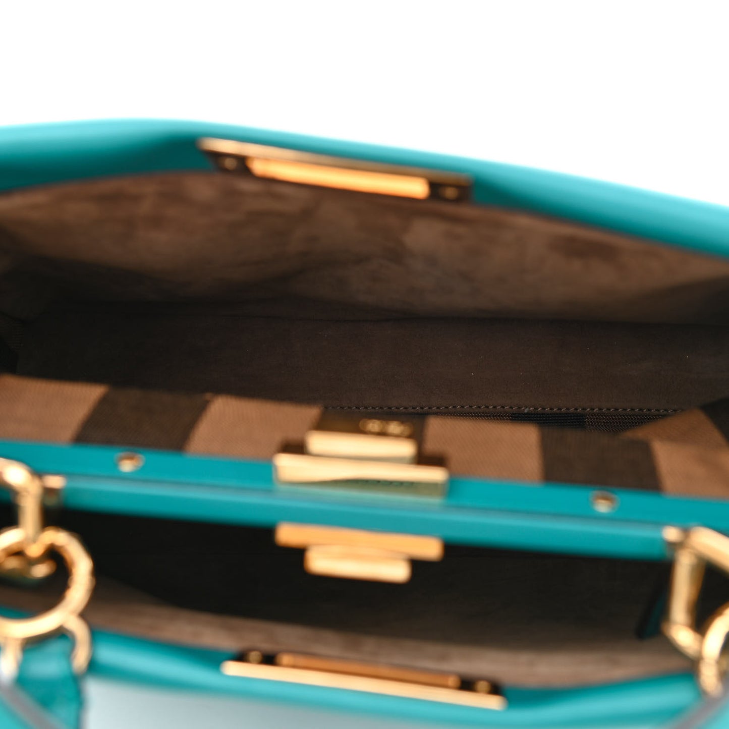 Vitello Morgan Fabric Jacquard Pequin Medium Peekaboo Iconic Satchel Lago Tobacco Black