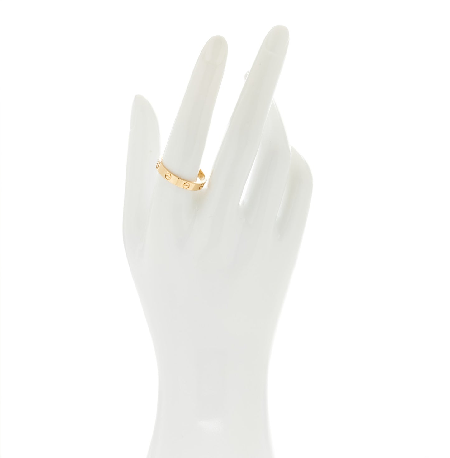18K Yellow Gold 3.5mm LOVE Wedding Band Ring 60 9