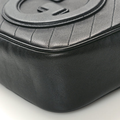 Gucci Sakai Be Green Calfskin Diagonal Stitched Small Blondie Shoulder Bag Black 9 of 9