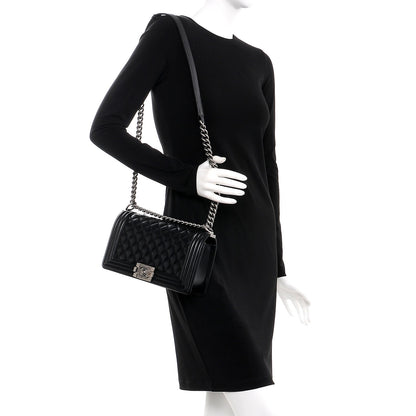 Chanel Lambskin Quilted Medium Boy Flap Black 2 of 8