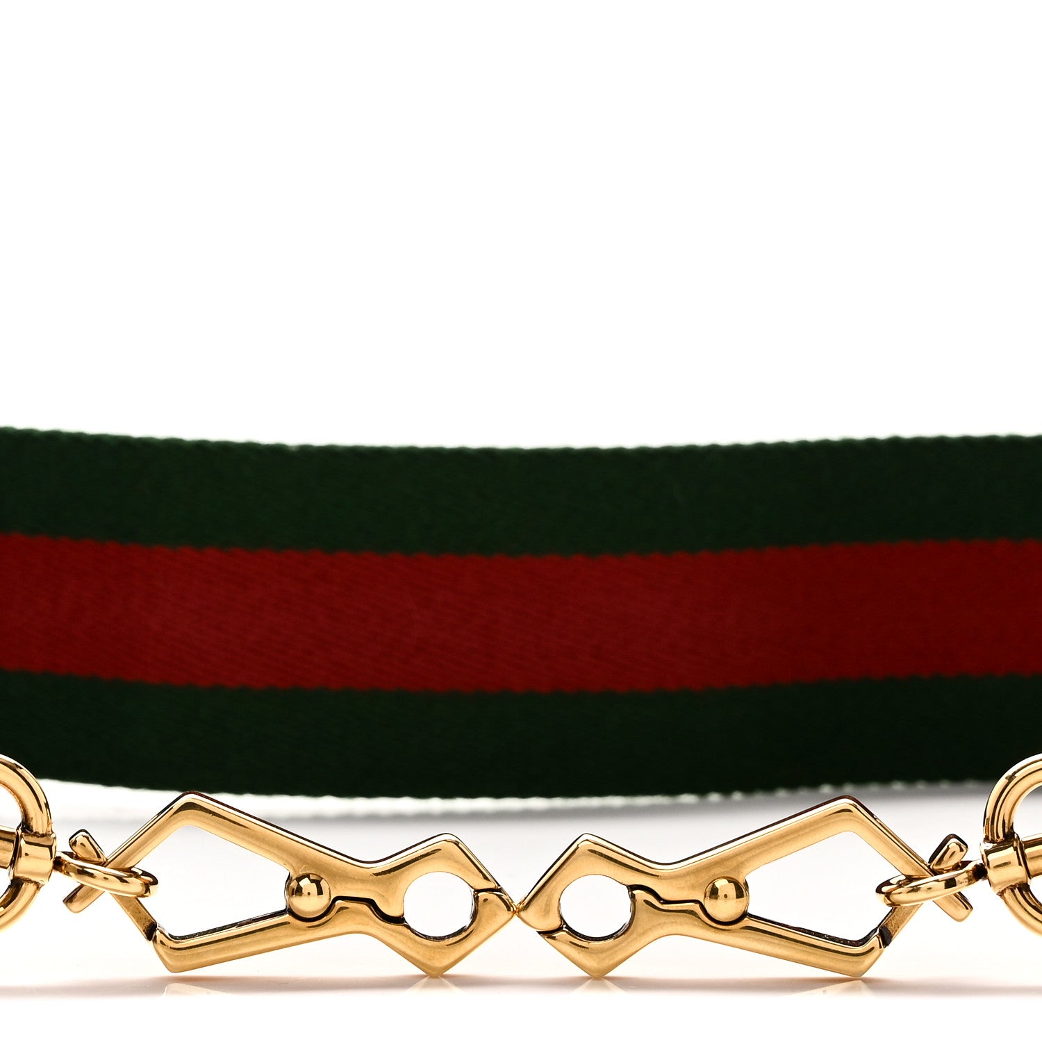 Gucci Canvas Web Shoulder Strap Green Red White 3 of 4
