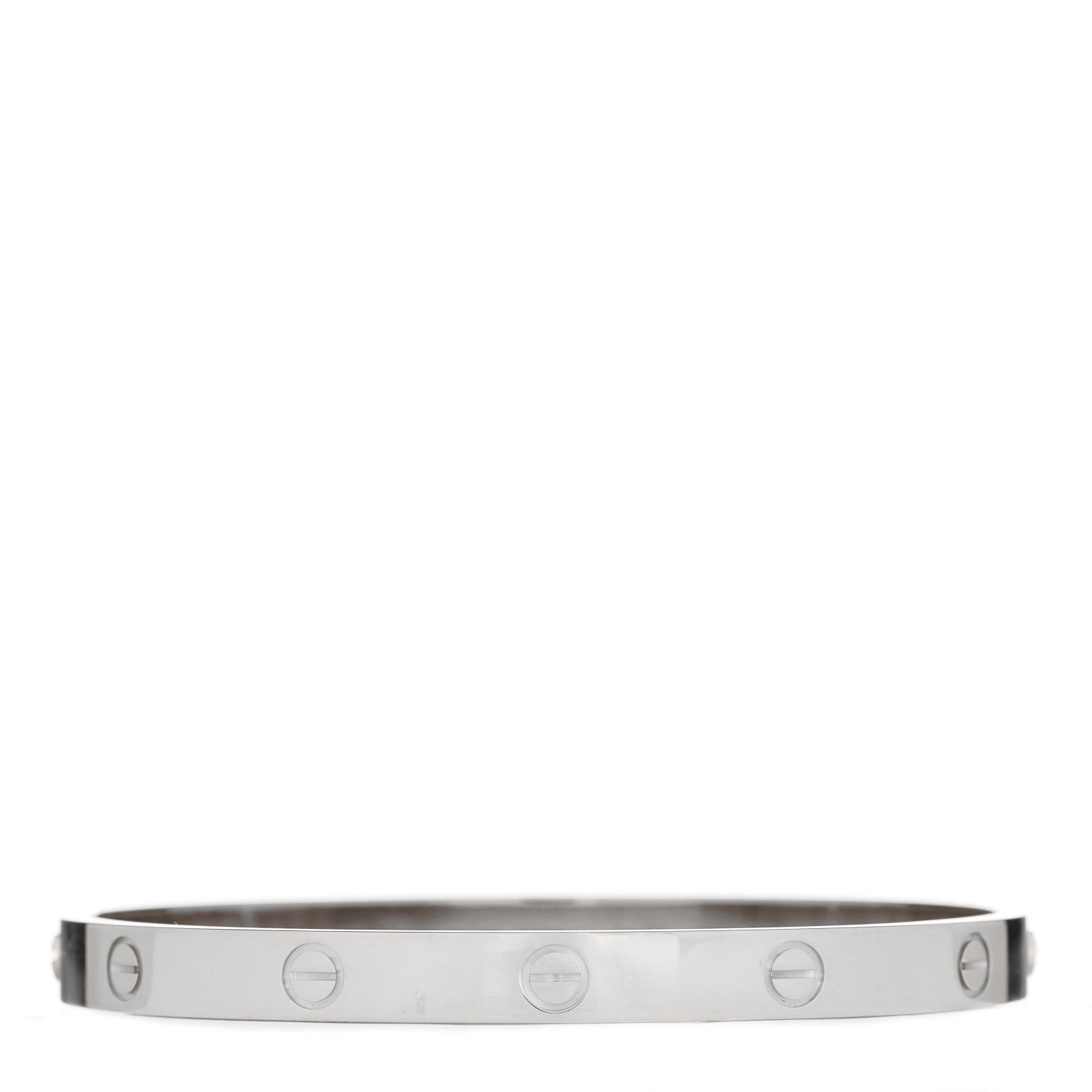 Cartier 18K White Gold LOVE Bracelet 19 2 of 3