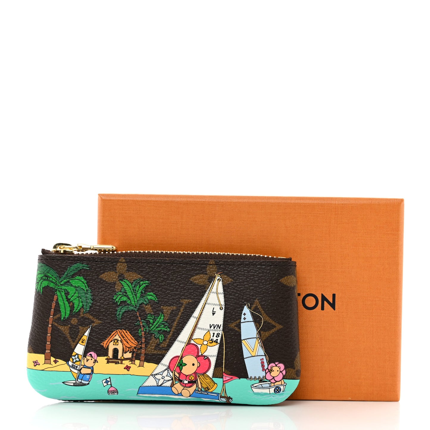 Monogram 2023 Christmas Animation Sailing Vivienne Key Pouch Dragonfruit Pink