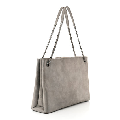 Chanel Iridescent Calfskin CC East West Shopping Tote Light Grey 3 of 14