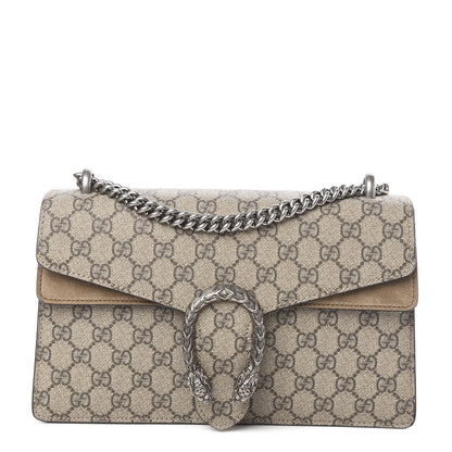 Gucci GG Supreme Monogram Small Dionysus Shoulder Bag Taupe 1 of 10