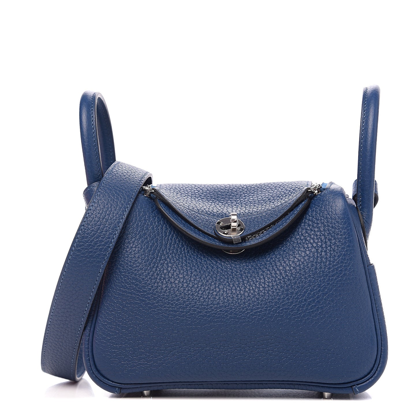 Taurillon Clemence Mini Lindy 20 Deep Bleu